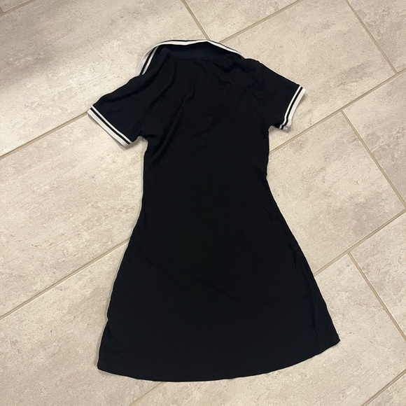 Blue Steel Brand Ribbed Zip-Front Polo Dress Black from Brazil Small - Picture 4 of 8